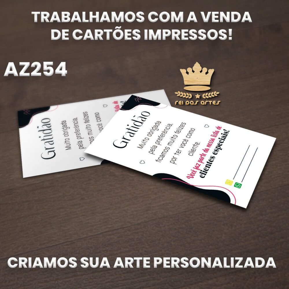ARTE EM PDF CARTÃO AGRADECIMENTO 9X5CM - AZ254 12
