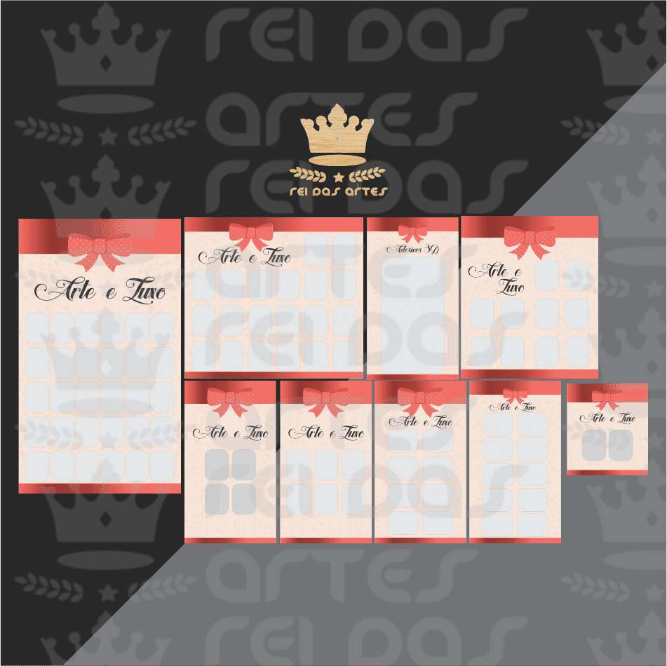Kit de Artes para Cartões de Unhas - 27 ARTES - PDF COD:AZ33