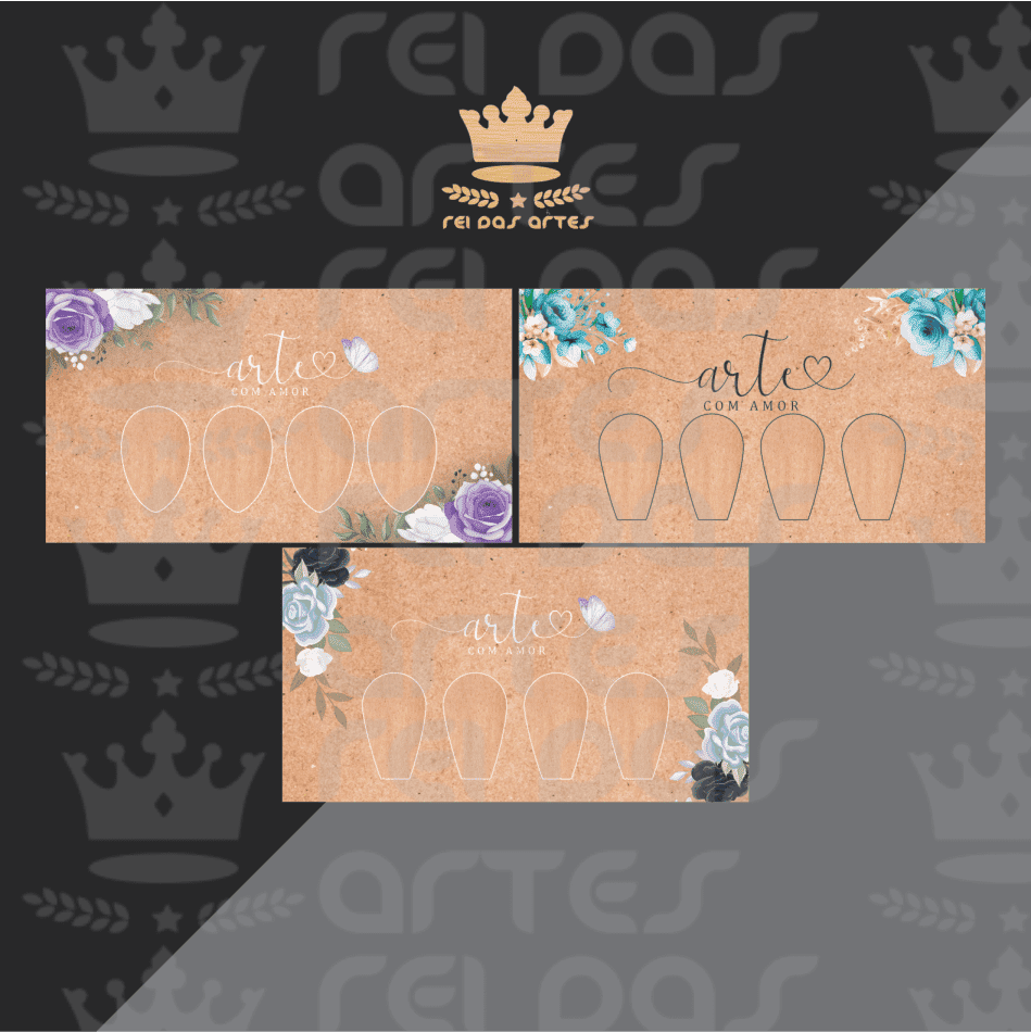 Kit de Artes para Cartões de Unhas - 3 ARTES - PDF COD:AZ87