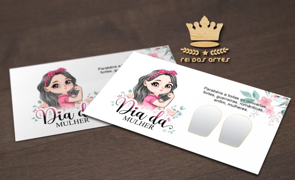 Arte em PDF - Filha Unica 9x5cm - 1 Arte - COD:AZ143 MOD:02 (Dia da Mulher)