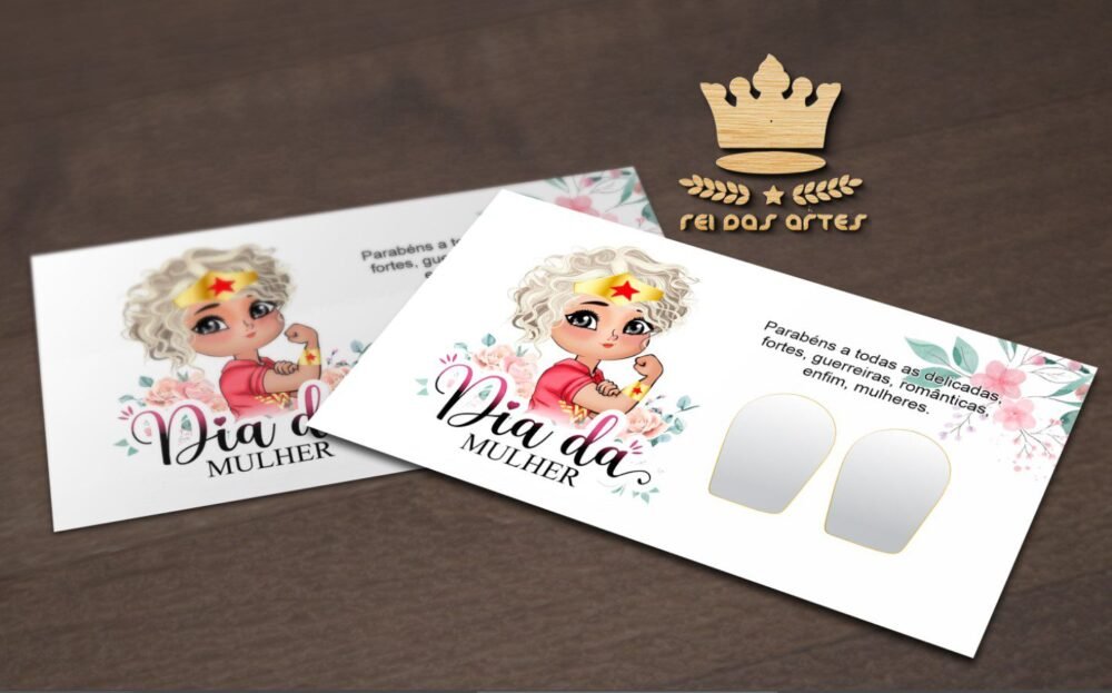Arte em PDF - Filha Unica 9x5cm - 1 Arte - COD:AZ143 MOD:03 (Dia da Mulher)