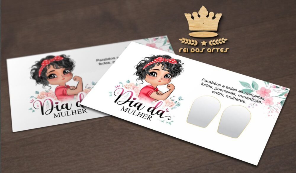 Arte em PDF - Filha Unica 9x5cm - 1 Arte - COD:AZ143 MOD:04 (Dia da Mulher