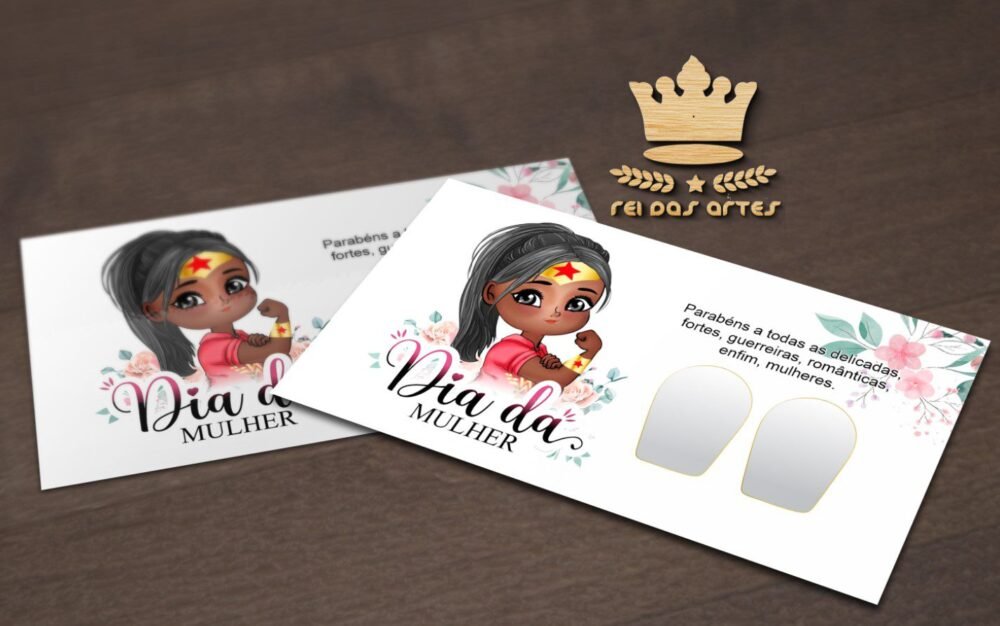 Arte em PDF - Filha Unica 9x5cm - 1 Arte - COD:AZ143 MOD:05 (Dia da Mulher)