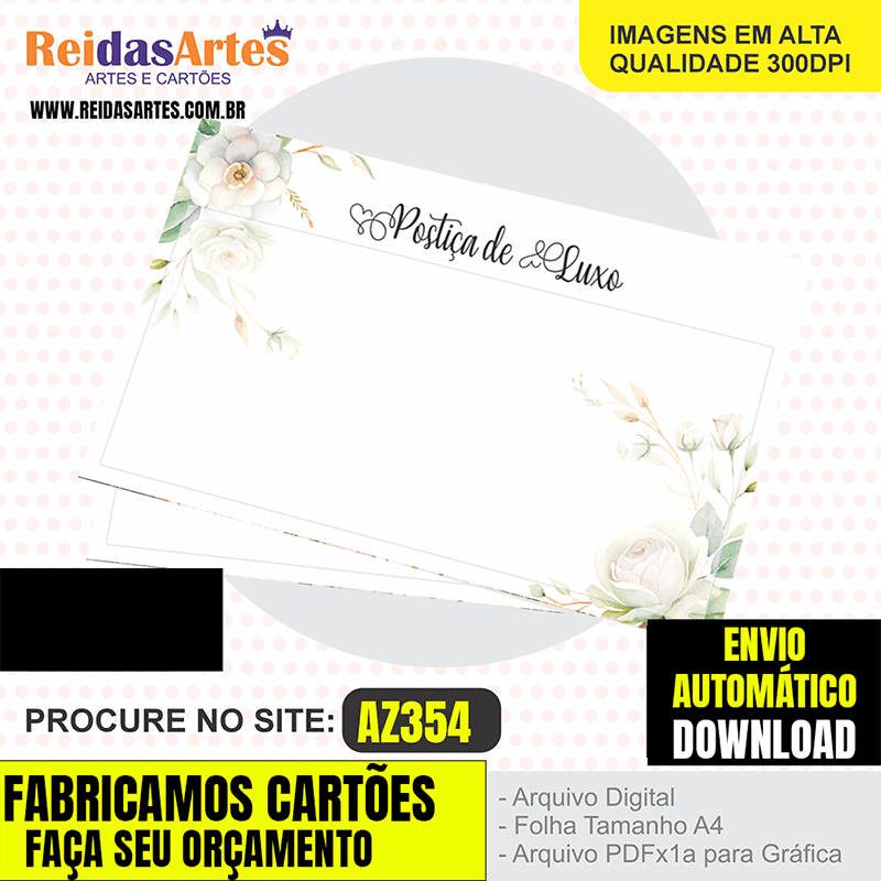 1 Arte - POSTIÇA REALISTA 12X6.8CM AZ354 10
