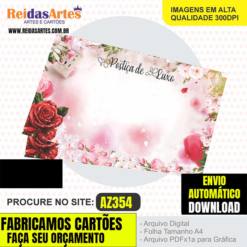 1 Arte - POSTIÇA REALISTA 12X6.8CM AZ354 7