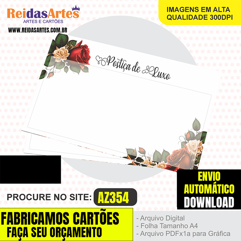 1 Arte - POSTIÇA REALISTA 12X6.8CM AZ354 8