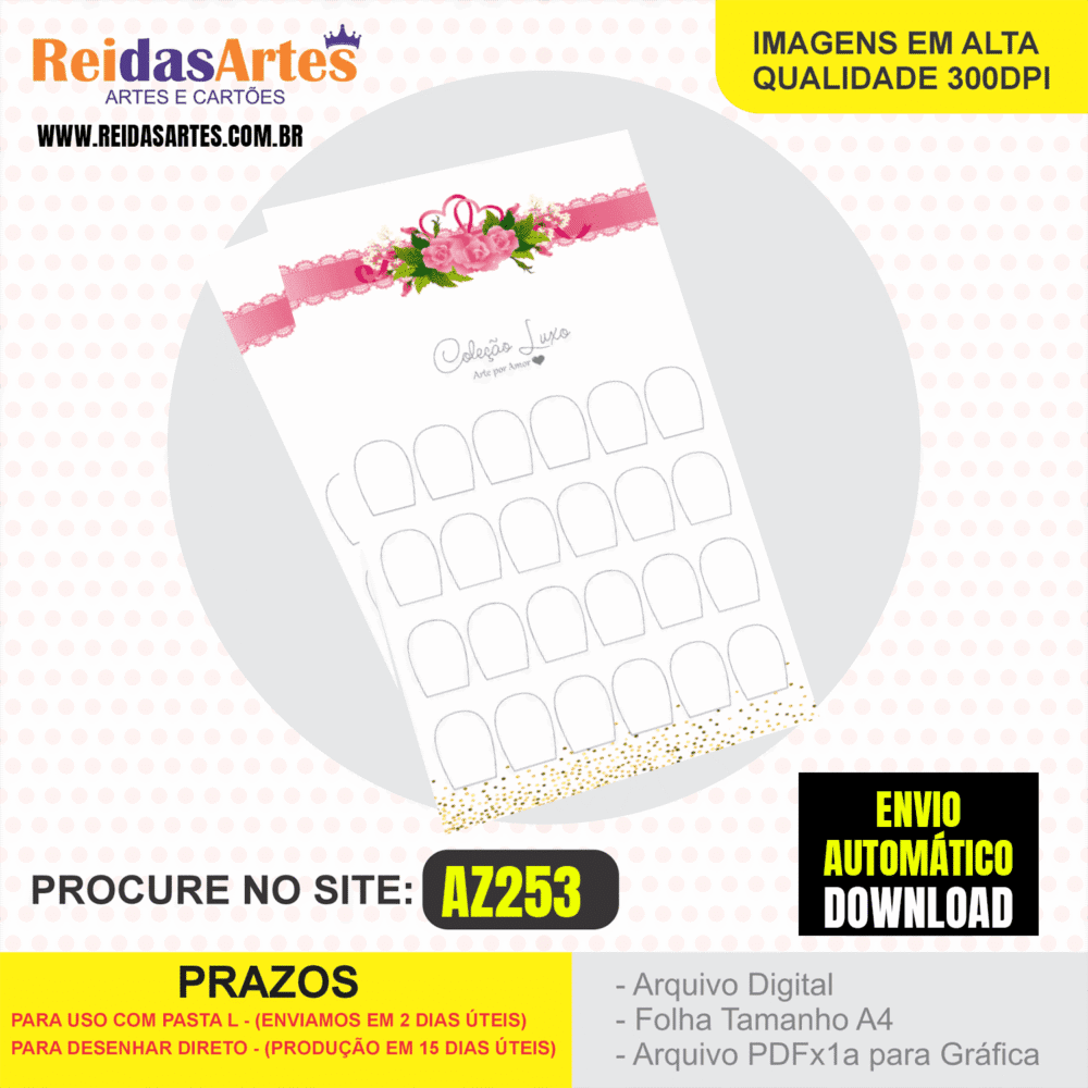 1 Arte Cartelao 12 Pares 9x15cm – AZ253 47