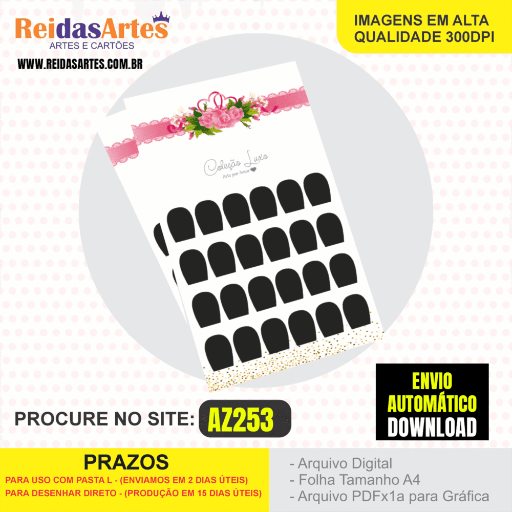 1 Arte Cartelao 12 Pares 9x15cm – AZ253 48