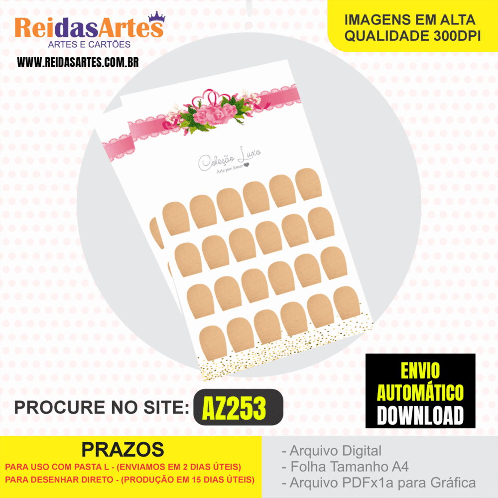 1 Arte Cartelao 12 Pares 9x15cm – AZ253 51