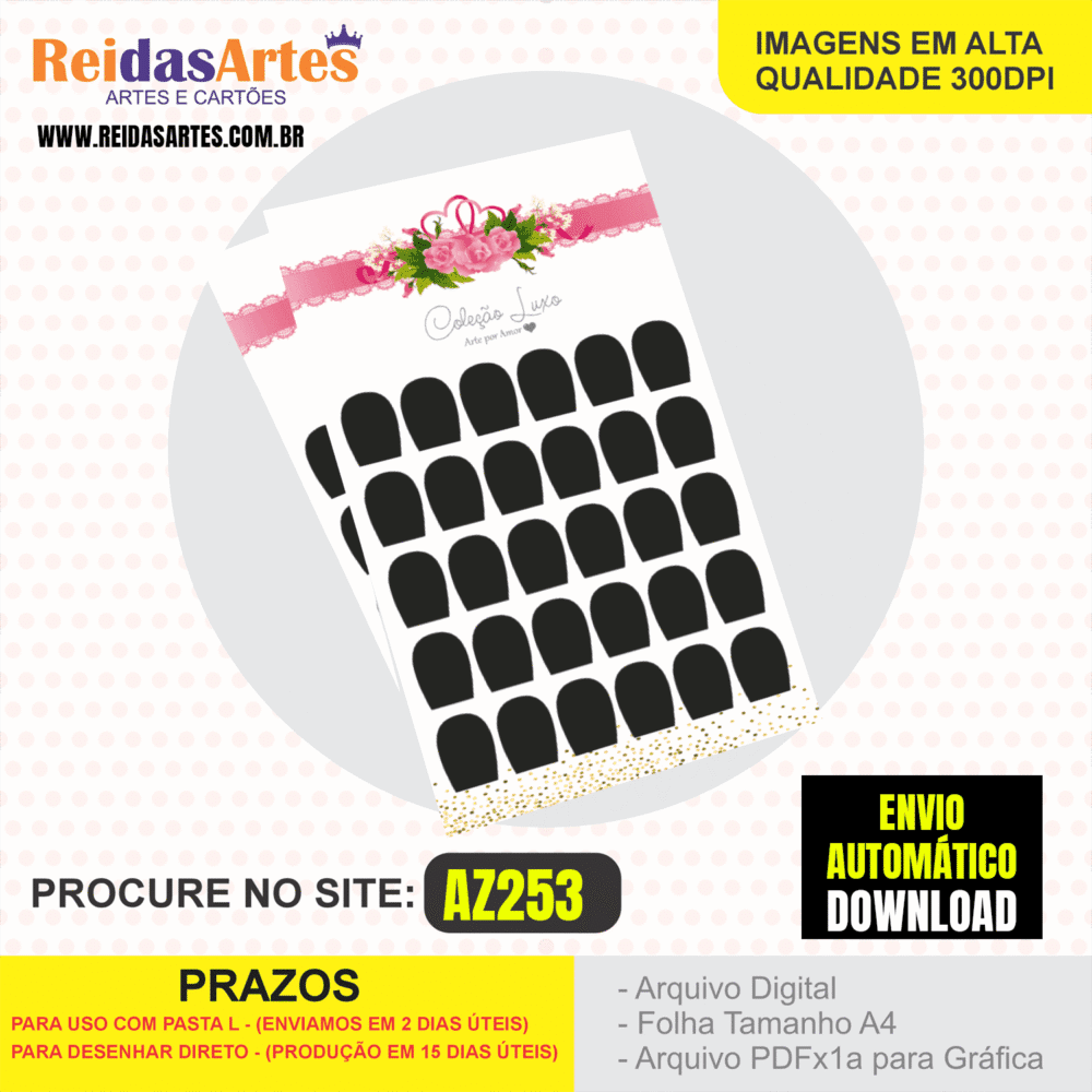 1 Artes Cartelão 15 Pares 9x15cm AZ53 53