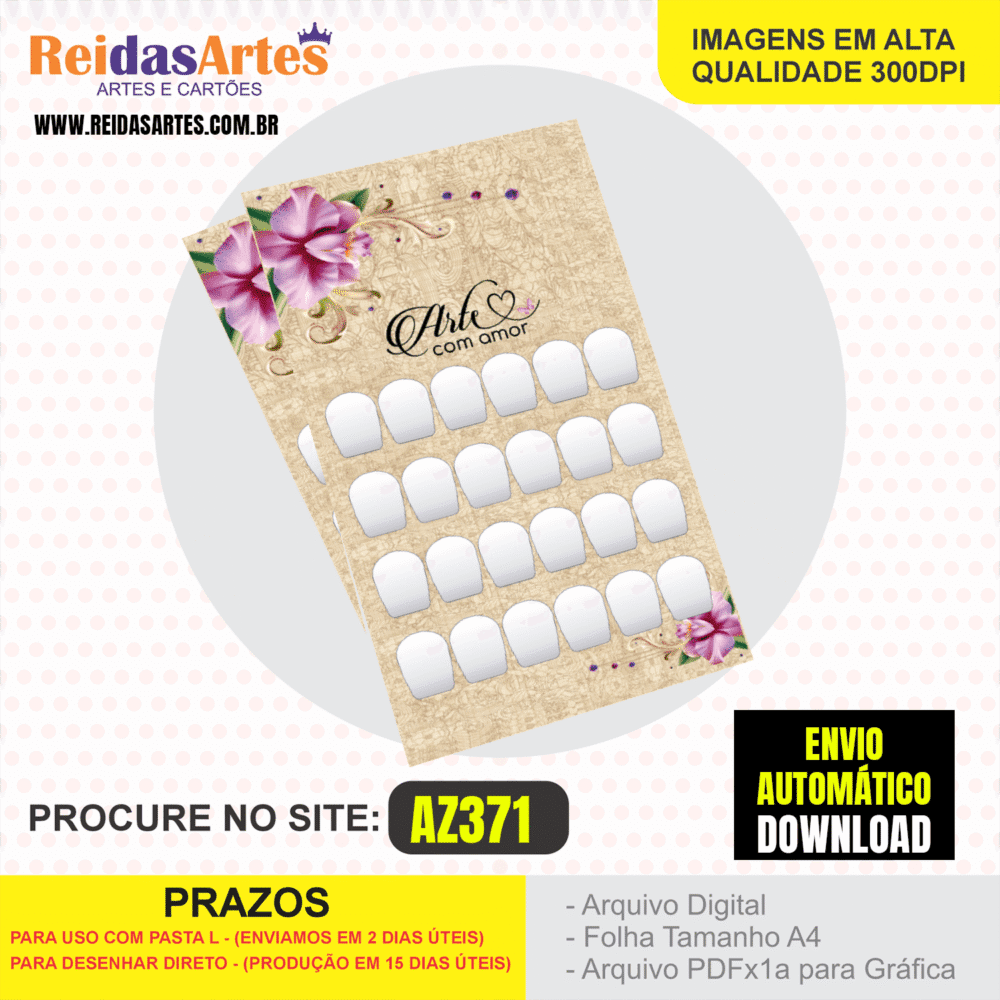 1 Arte Cartelao 12 Pares 9x15cm - AZ371 13