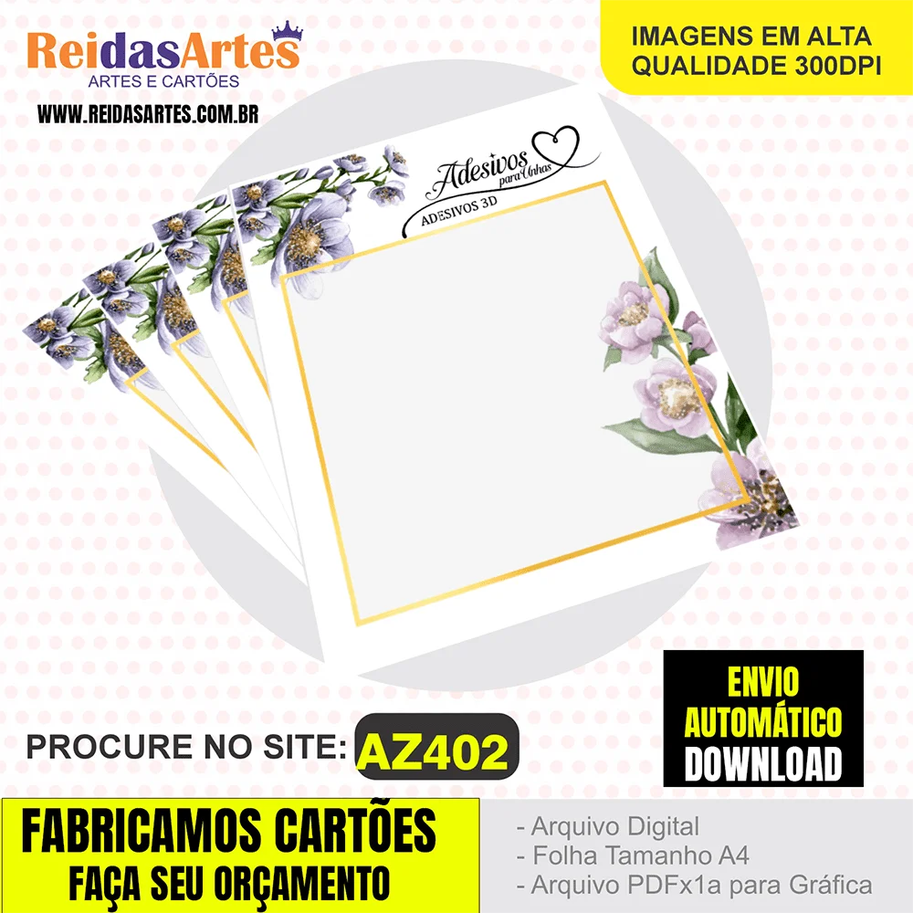 Arte Mini Cartelao 15 Pares 3D 9x10cm – AZ402 1