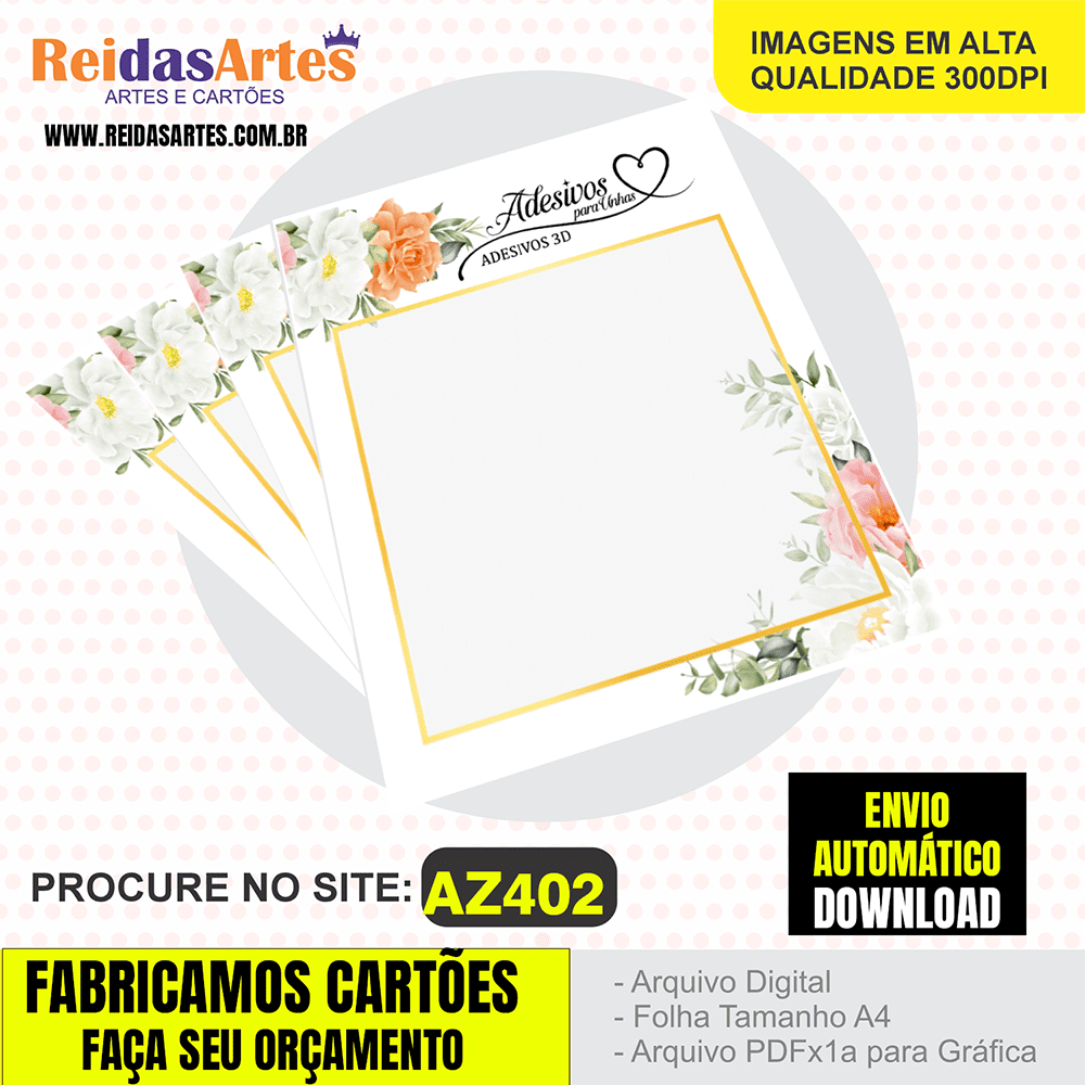 Arte Mini Cartelao 15 Pares 3D 9x10cm – AZ402 10