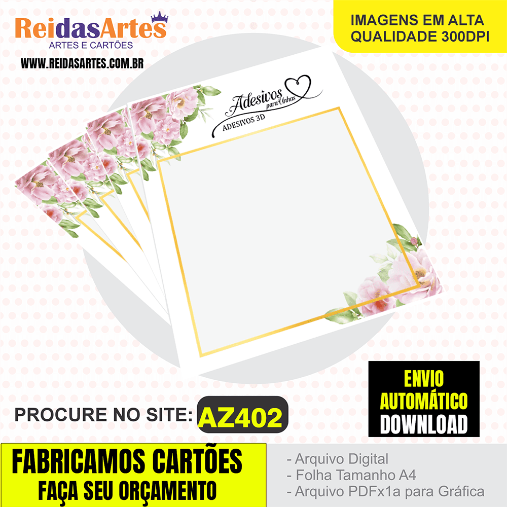 Arte Mini Cartelao 15 Pares 3D 9x10cm – AZ402 3