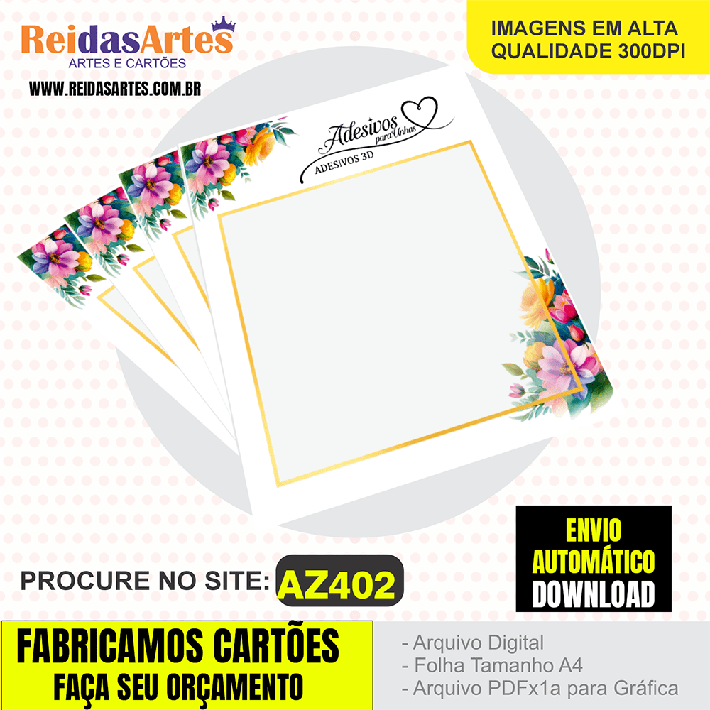 Arte Mini Cartelao 15 Pares 3D 9x10cm – AZ402 4