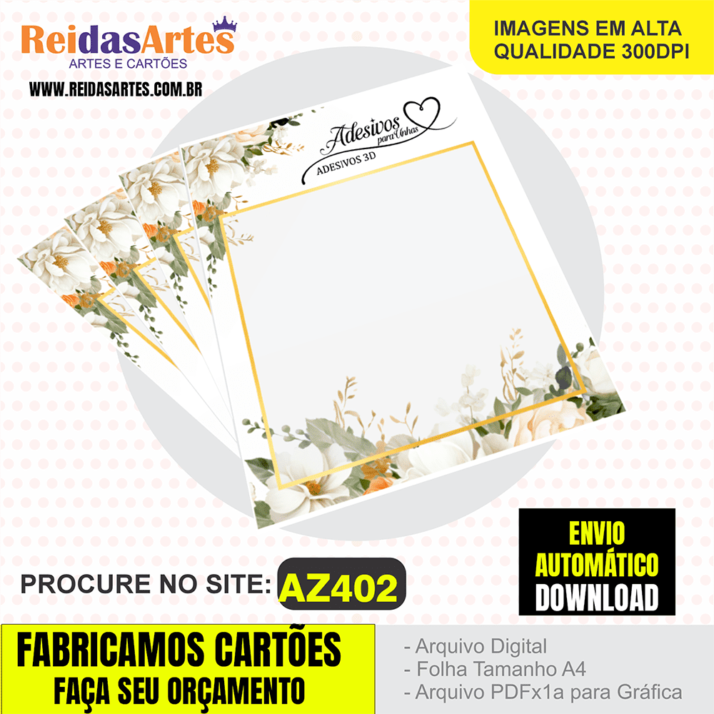 Arte Mini Cartelao 15 Pares 3D 9x10cm – AZ402 5