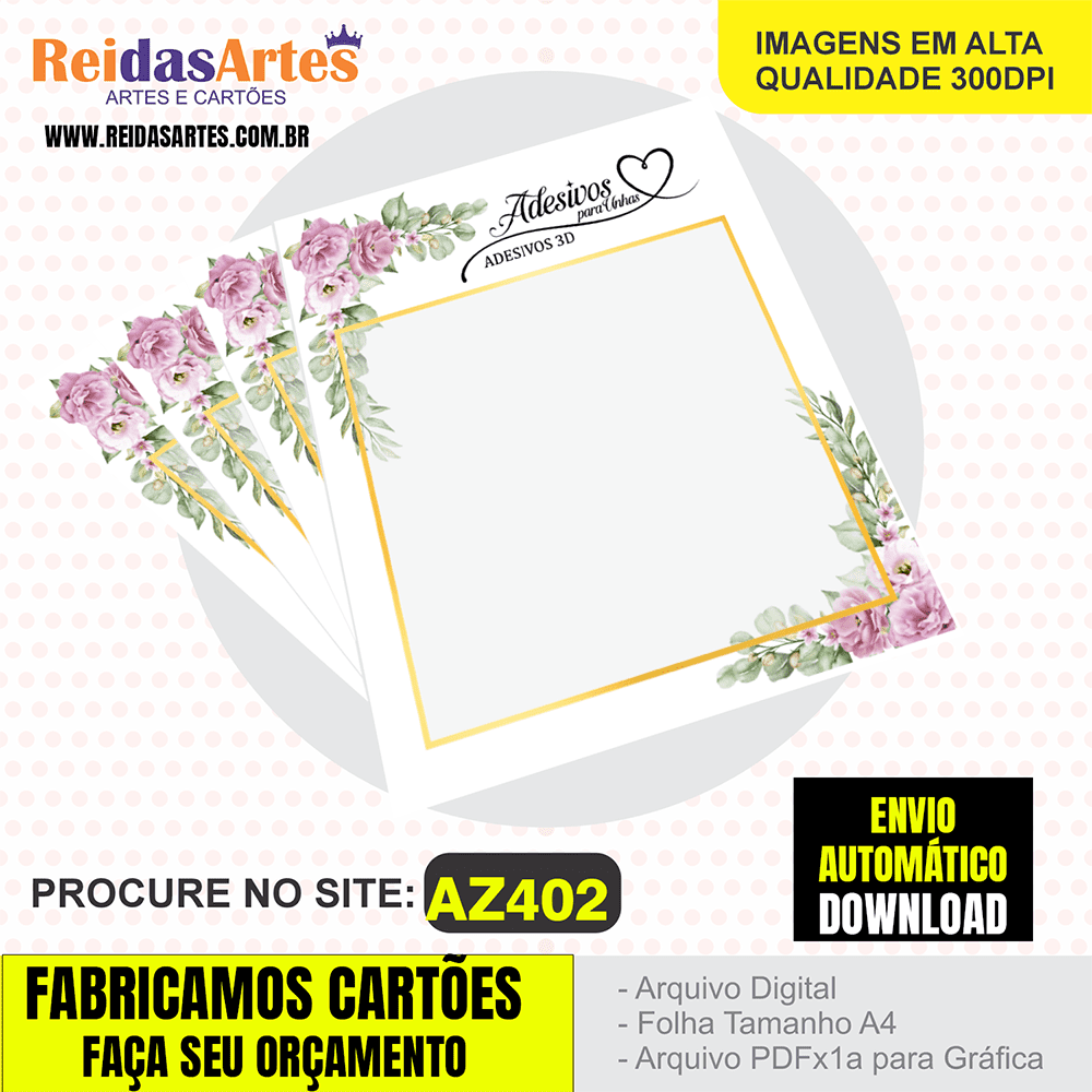 Arte Mini Cartelao 15 Pares 3D 9x10cm – AZ402 8