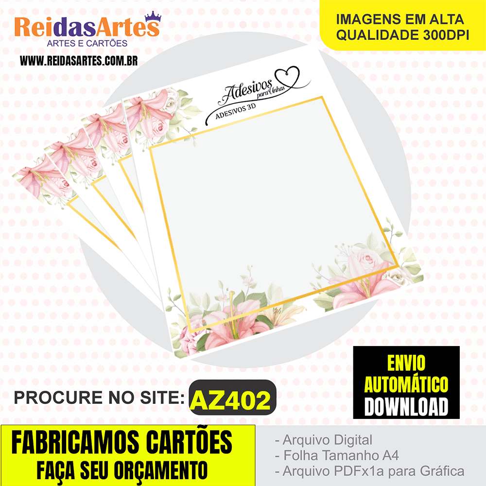 Arte Mini Cartelao 15 Pares 3D 9x10cm – AZ402 9