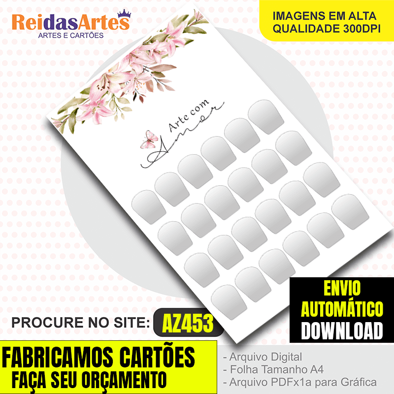 1 Arte Cartelao 12 Pares 9x15cm - AZ453 22