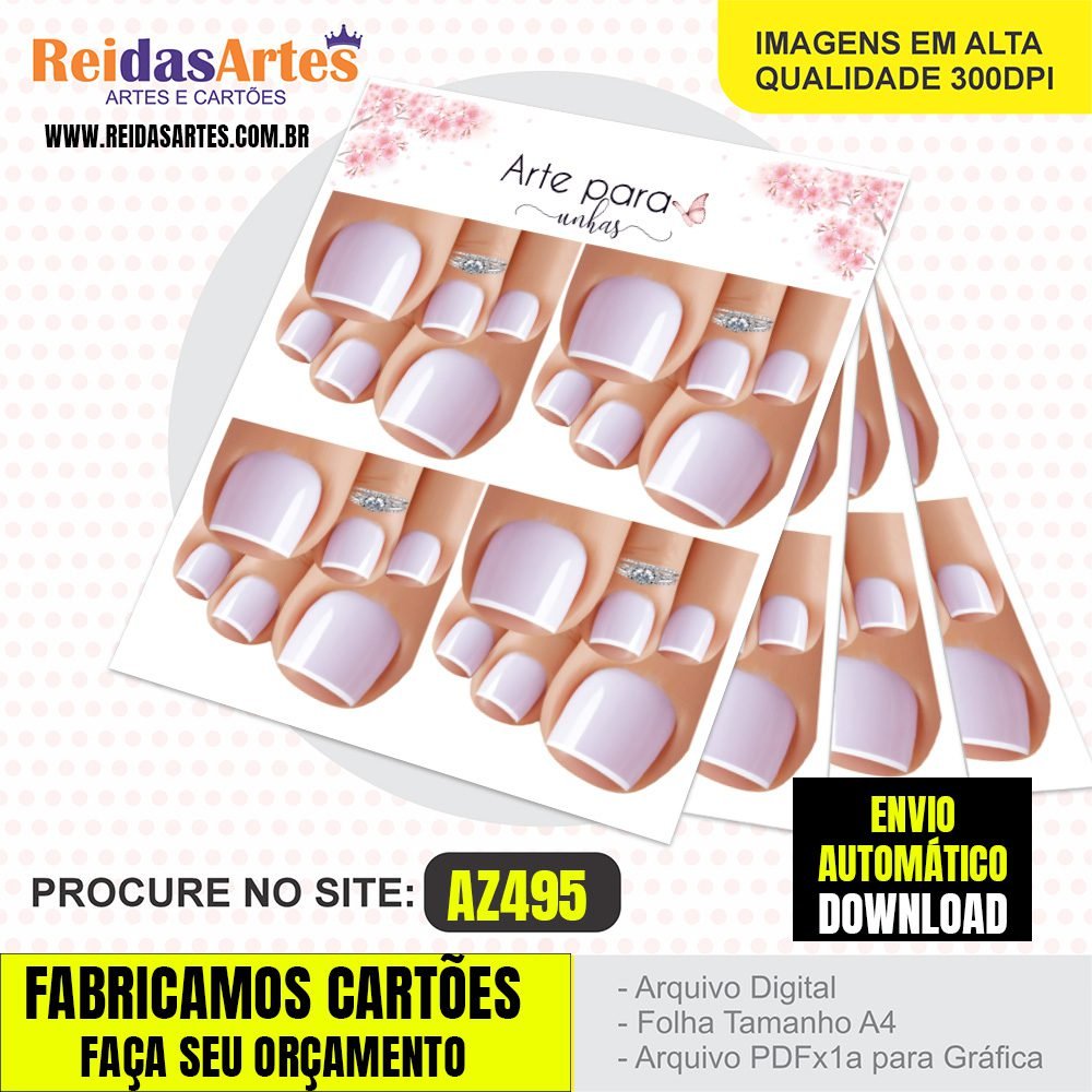 1 Arte Mini 4 Pares pé 9X10cm - AZ495 1