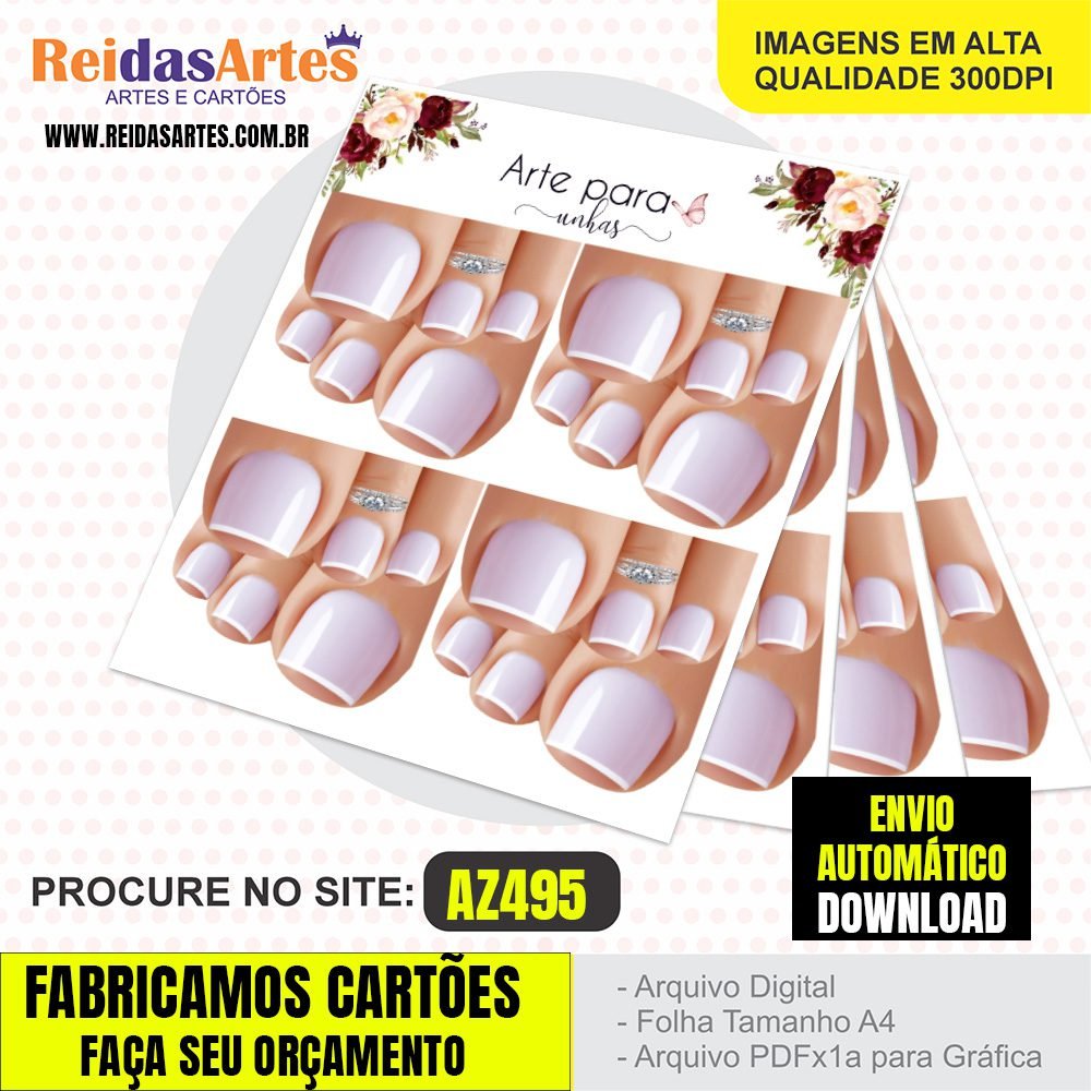 1 Arte Mini 4 Pares pé 9X10cm - AZ495 2