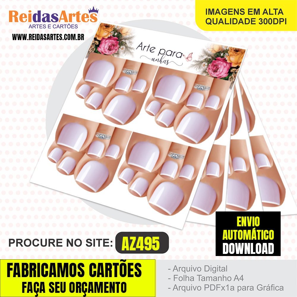 1 Arte Mini 4 Pares pé 9X10cm - AZ495 7