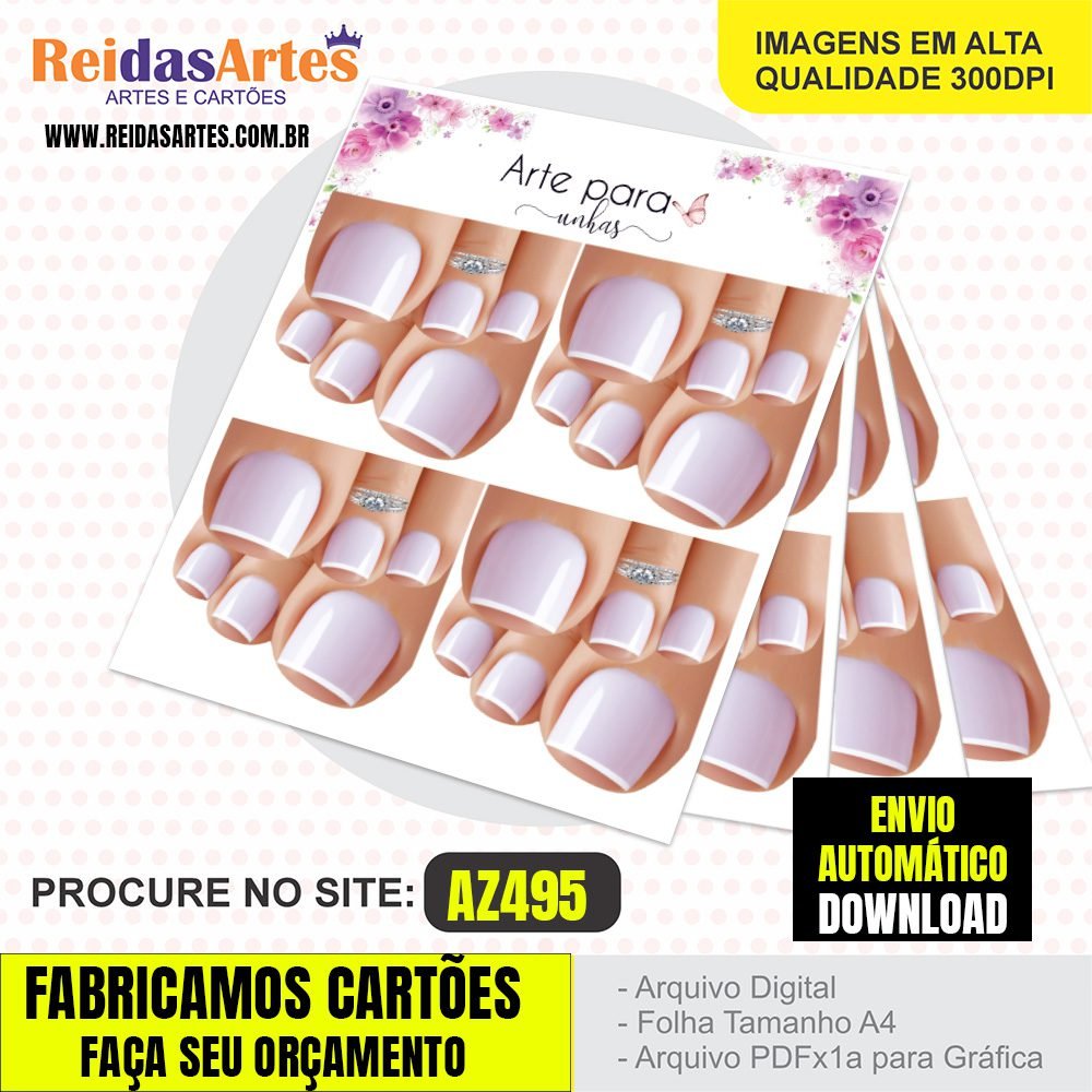 1 Arte Mini 4 Pares pé 9X10cm - AZ495 8
