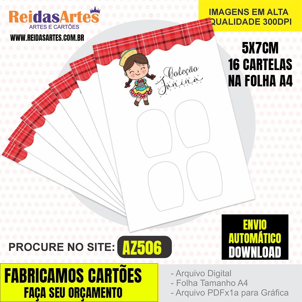 1 Arte Casadinha 2 Pares 5x7cm - AZ506 11