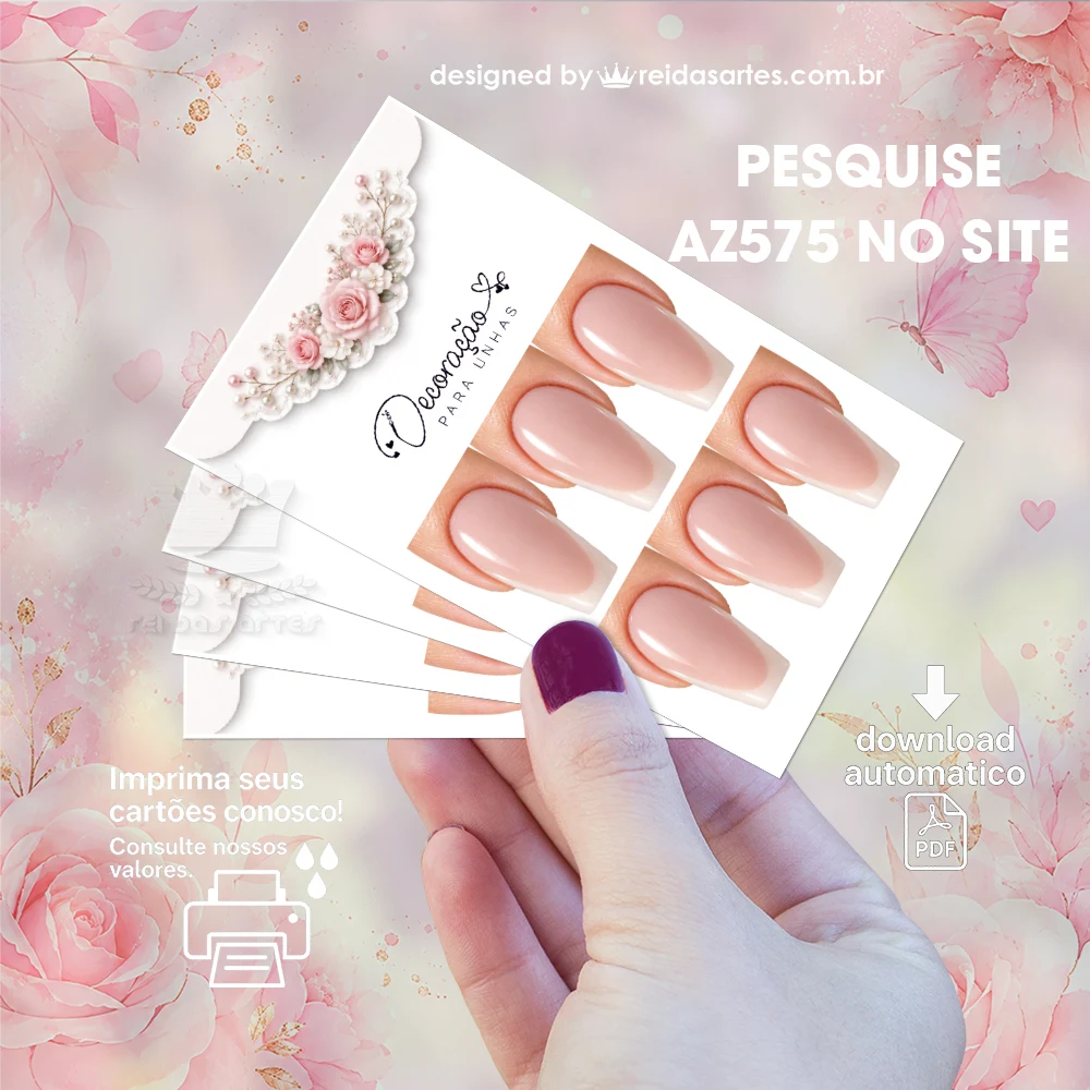 Arte em PDF 3 Pares 9x5cm - AZ575 4