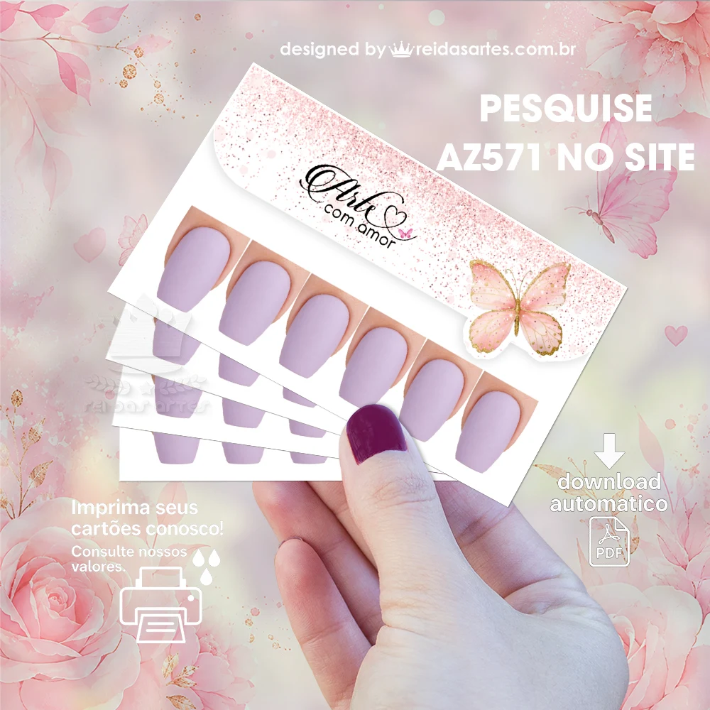 Arte em PDF 3 Pares 9x5cm - AZ571 5